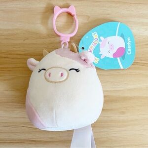 Squishmallow Caedyn the Cow Clip NWT